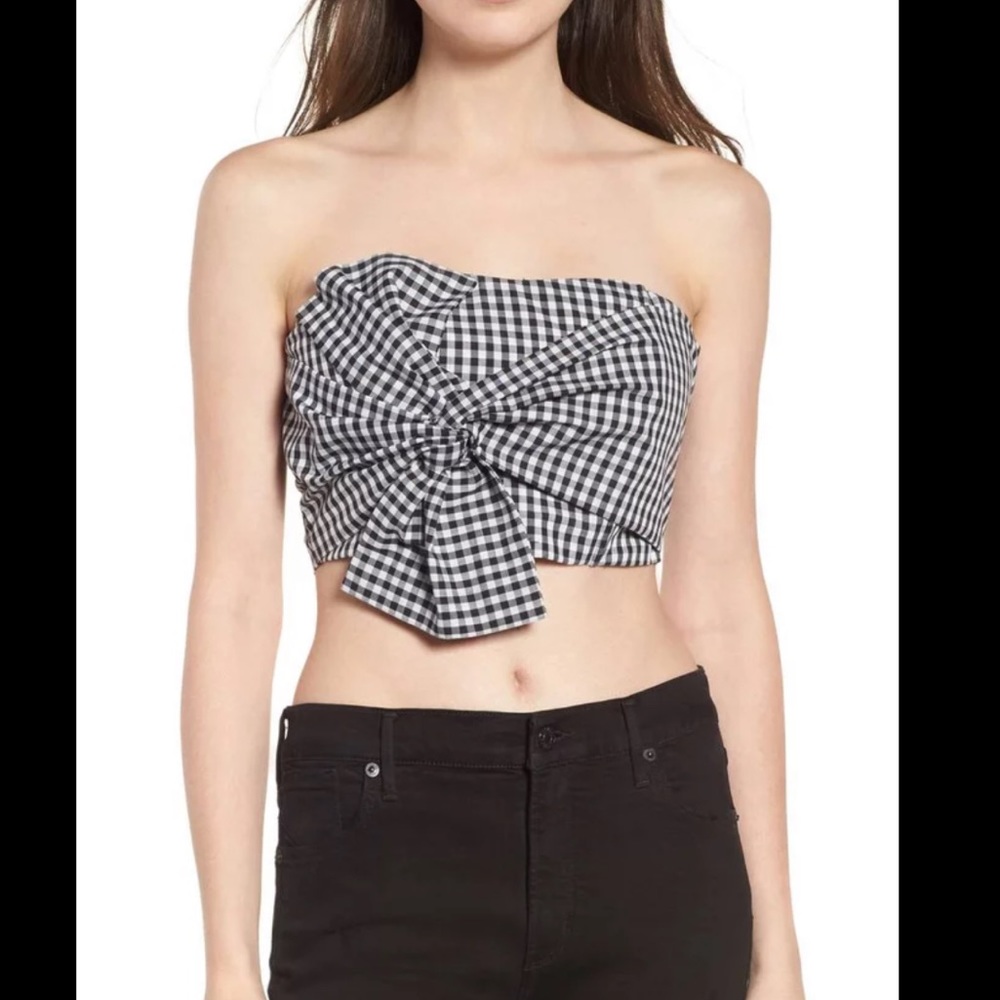 Socialite Gingham Twist Knot Top